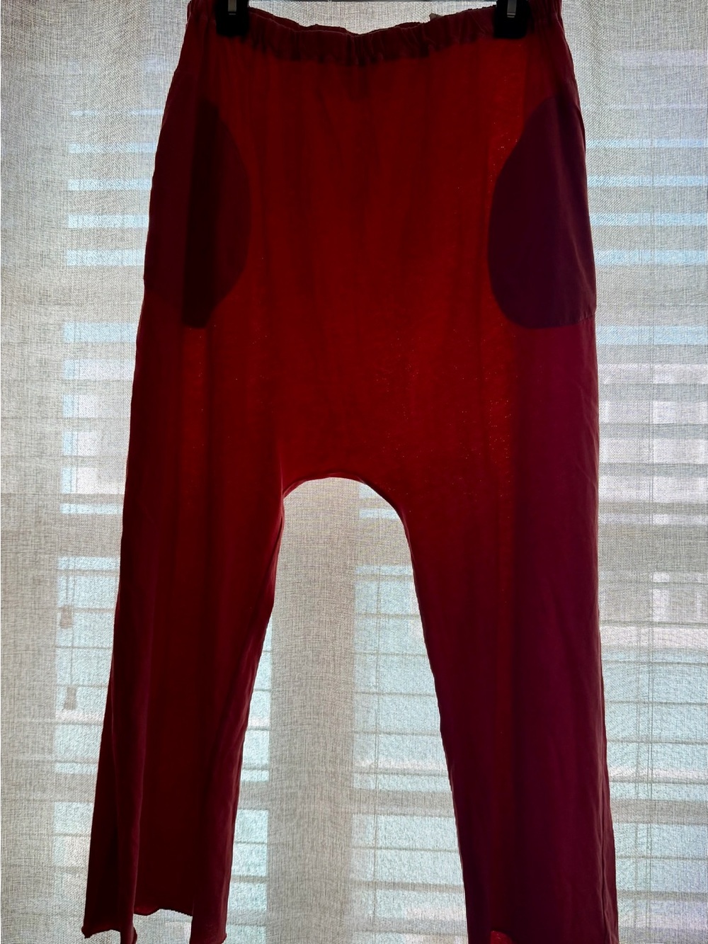 THE GREAT. Coral Red Elastic Waist Top